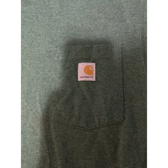 Carhartt Men's Loose Fit Size Small Crewneck Short Sleeve Green Outdoor Hiking - Picture 6 of 10